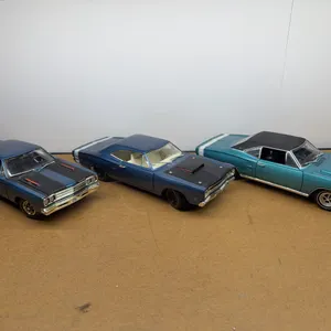 Three Classic American Muscle Die-Cast Model Cars