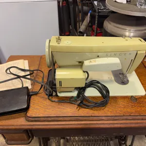 Vintage Singer Sewing Machine with Treadle Cabinet