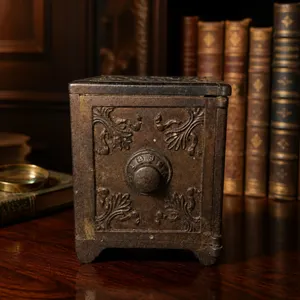 Antique Cast Iron Bank -  Combination Coin Bank- do not have combo