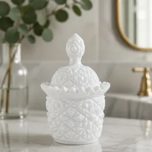 Vintage Pristine Fostoria QuiltedPattern Milk
