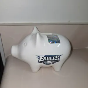 PHILADELPHIA EAGLES NFL Football BORN TO BE A EAGLES FAN Ceramic PIGGY BANK
