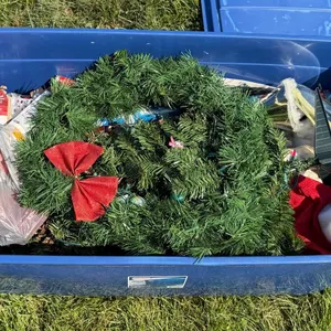 Large Christmas Décor Lot – Wreath Lights Wrap