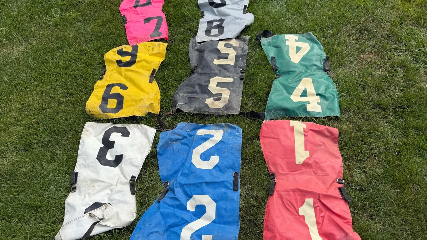 Vintage Horse Racing Saddlecloth Number Lot 1-9