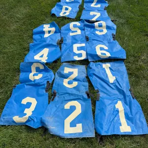 Horse Racing Blue Numbered Saddlecloths 1-8 Lot