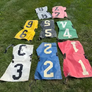 Vintage Numbered Racing Bibs / Pinnies – Set of 8