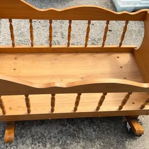 Vintage Wood Magazine Rack Canterbury Stand Spindle Sides 32” Farmhouse
