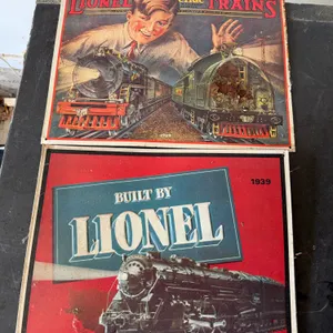 Pair of Lionel Train Advertising Signs – 1929 & 1939 copyright 1993