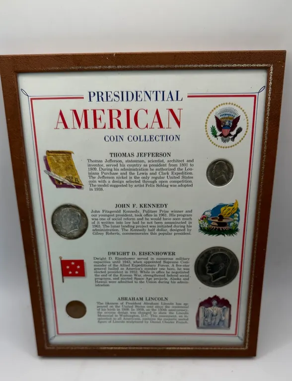 Presidential American Coin Collection Framed U.S. Coins