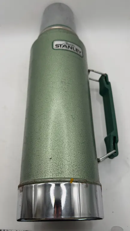 Vintage Aladdin Stanley Thermos Green Metal Vacuum Bottle