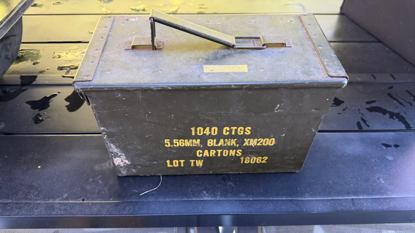 Vintage US Military M19A1 .50 Cal Steel Ammo Can