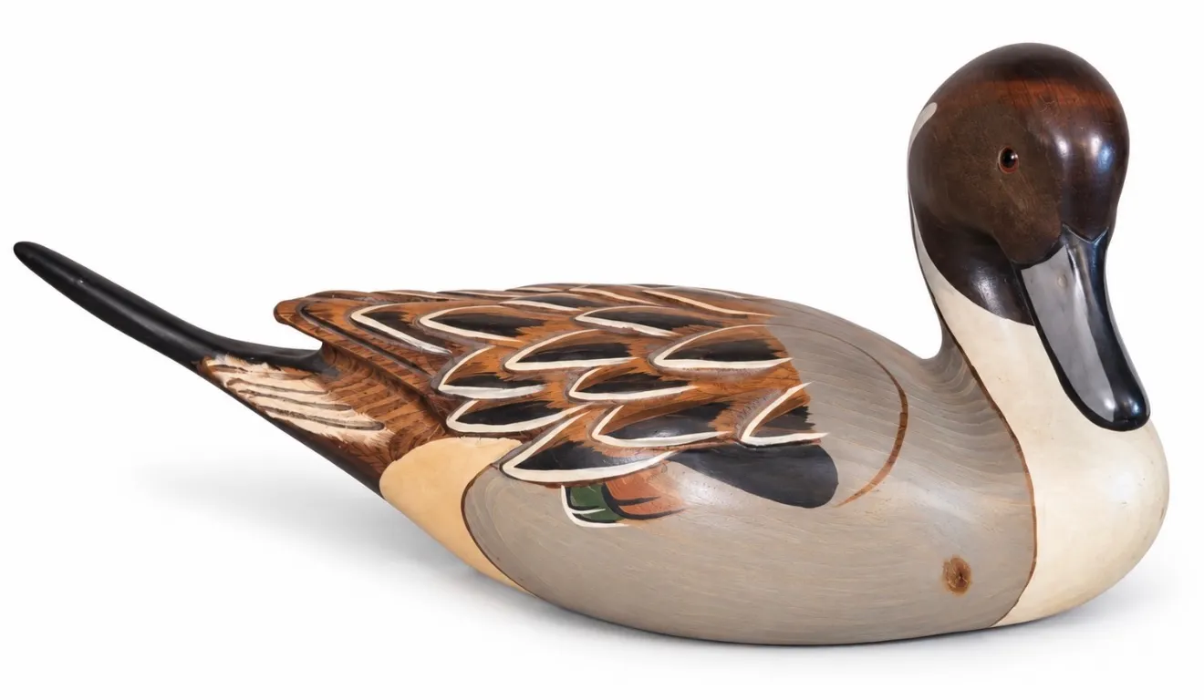 signed Ducks Unlimited "Missouri River Collection" wooden duck decoy carved by artist John Gewerth.