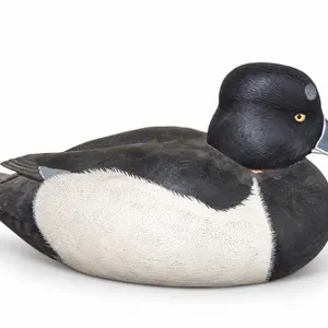 signature of carver Douglas Wortman, identifying it as a Ring-neck Drake #3 from 1998