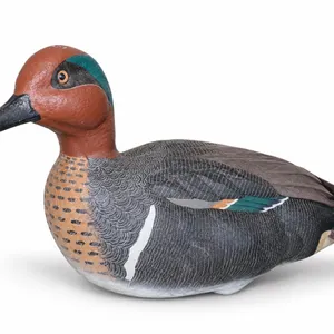 Hand Painted Relaxed Green-Winged Teal" by master carver Sam Nottleman for the Loon Lake Decoy Compa