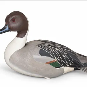Ducks Unlimited ￼ hand-carved and hand-painted wooden Northern Pintail drake duck decoy. signed by a