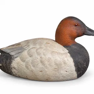 Ducks Unlimited Shooting Rig Collection canvasback drake duck decoy, signed by carver Dick Rhode.