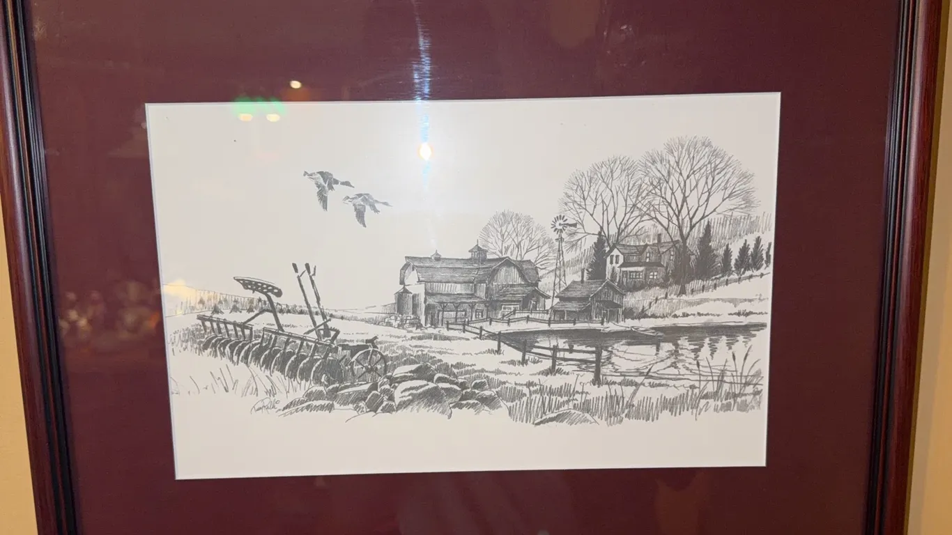 Study for Early Fall Migration," a pencil sketch/drawing edition by wildlife artist Terry Redlin cre