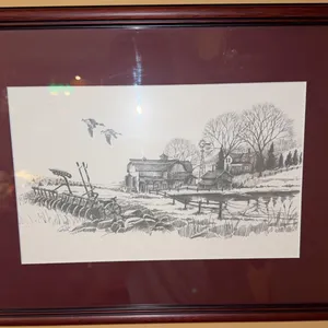 Study for Early Fall Migration," a pencil sketch/drawing edition by wildlife artist Terry Redlin cre