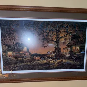 Twilight Time", a popular rural and wildlife print by American artist Terry Redlin. signed and Numbe