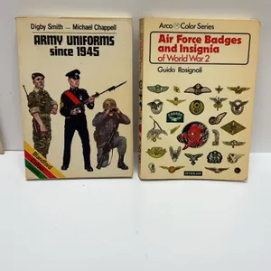 2 Military Reference Books Army Uniforms and Air Force Badges