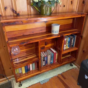 Bookshelf with books