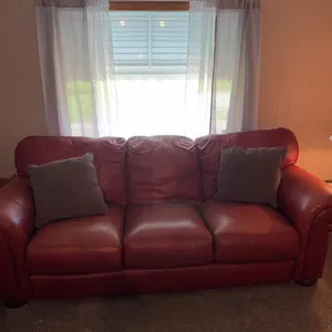 Nice Red leather couch