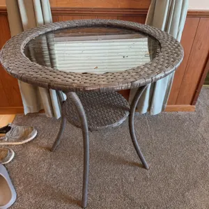 Glass top table