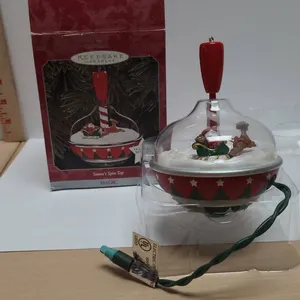 Hallmark Keepsake Ornaments 1998 Santa’s Spin Top Magic Motion