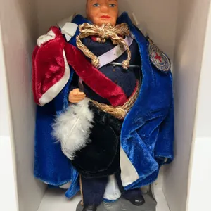 Vogue Dolls Inc. Male Figure in Blue Velvet Cape with Badge