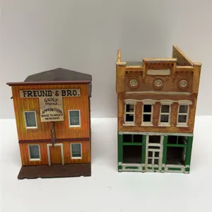 Kibri West Germany Plastic Model Buildings Pair Freund & Bro Storefronts