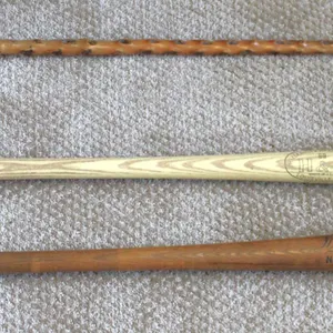 Holster, Two Wood Baseball Bats, and Cane