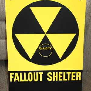 Department of Defense Fallout Shelter Metal Sign