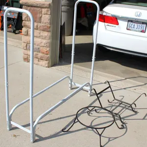 Three Metal Wood Log Storage Racks