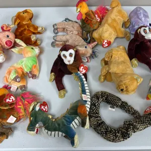A Collection of Ty Zodiac Beanie Babies. (Ty, circa 2000) A collection of plush Beanies from The Ty Zodiac Collection representing Chinese Zodiac sign
