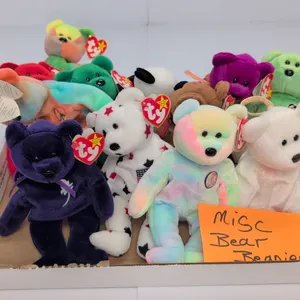 A Collection of Ty Beanie Babies Plush Bears. (Ty, 1990s-2000s) A collection of original Ty Beanie Babies plush bears including Peace, Princess, Halo,