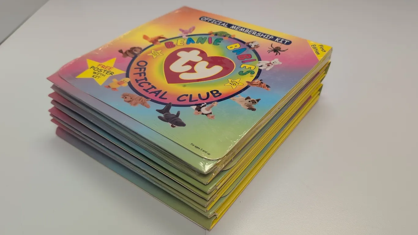 A Collection of Ty Beanie Babies Official Club Membership Kits. (Ty, 1998) First edition charter member kits from the Ty Beanie Babies Official Club.