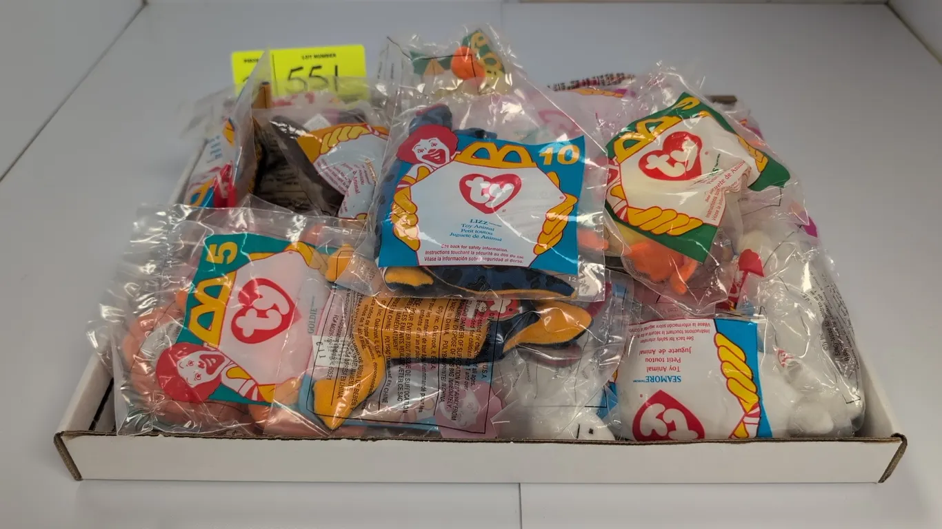 A Collection of McDonald's Ty Teanie Beanie Babies. (Ty/McDonald's, 1996) A group of 1996 Series Ty Teanie Beanie Babies plush toys distributed with M