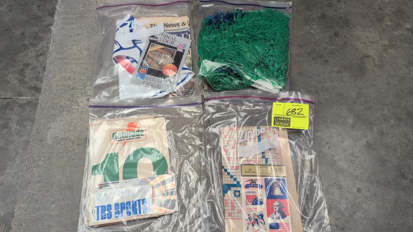 A Collection of Vintage Sports and Bicentennial Memorabilia. (Various, 1970s-1990s) Includes a 1989 NBA All-Star Game Houston Post newspaper section,