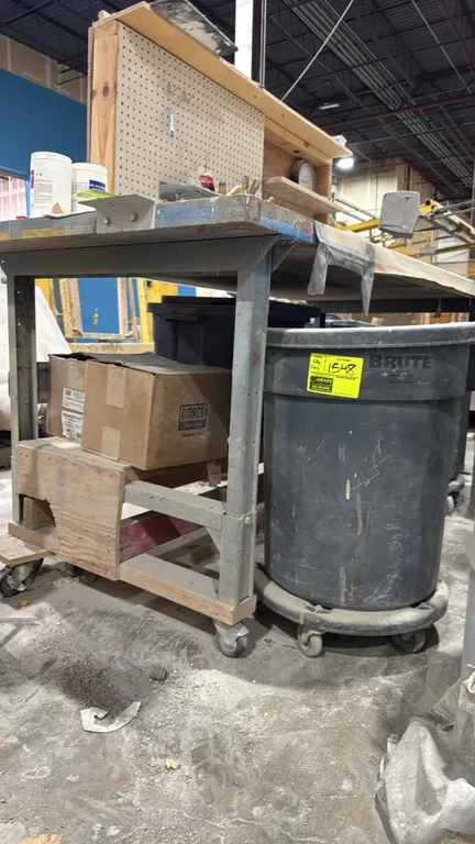 Bulk lot of modeling clay. Includes boxed Amaco Permoplast non-hardening modeling clay, plastic storage totes, and bulk clay in Rubbermaid Brute conta