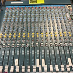 Allen & Heath MixWizard WZ3 16:2 16-channel analog mixing console. Features 16 mic/line inputs, 4-band EQ with swept mids, 6 auxiliary sends, and dual