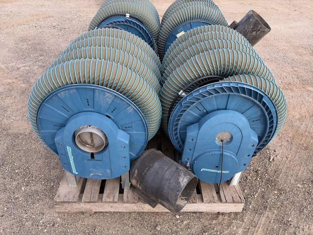 Pallet with Two Nederman Exhaust Hose Reels
