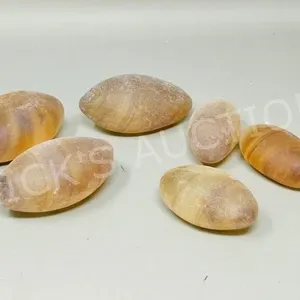 6 quartz oval Shiva Lingam stones