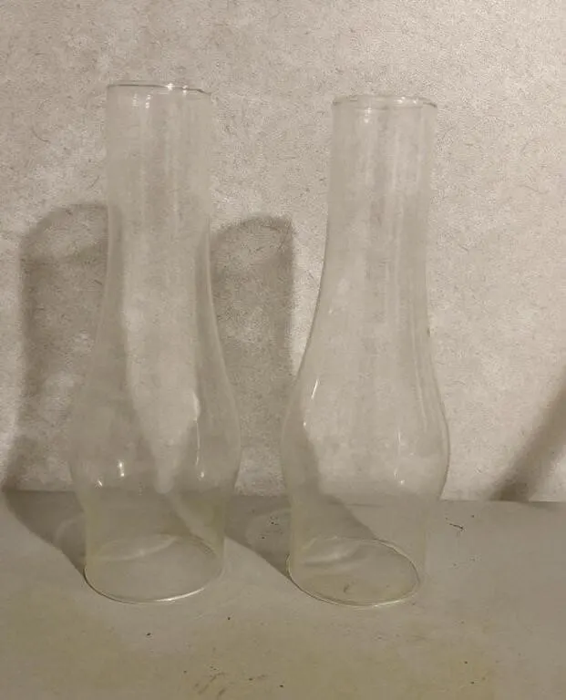 2 Chimneys for Oil Lamps