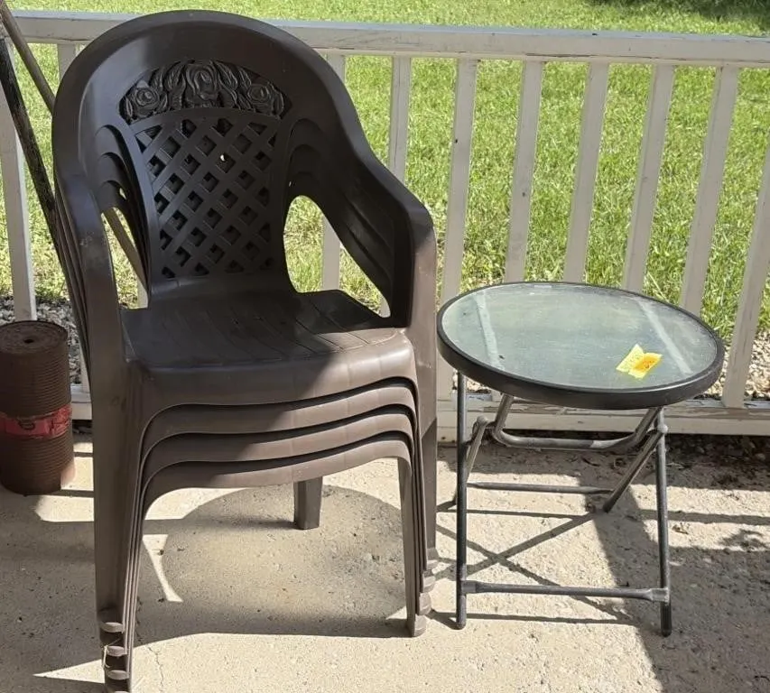 Small Patio Table with 4 Chairs