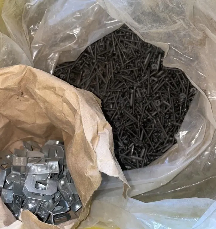 Large amount of drywall screws, and a small bag