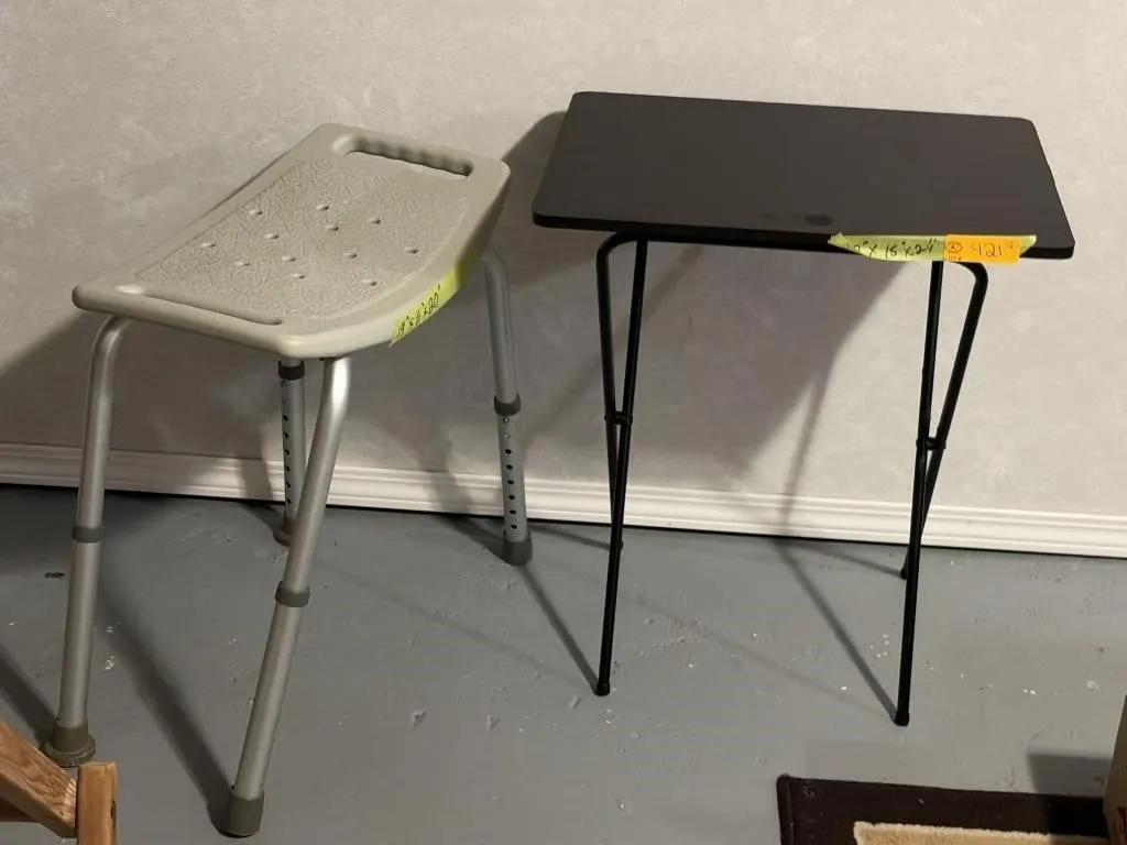 Shower Chair and Folding Table