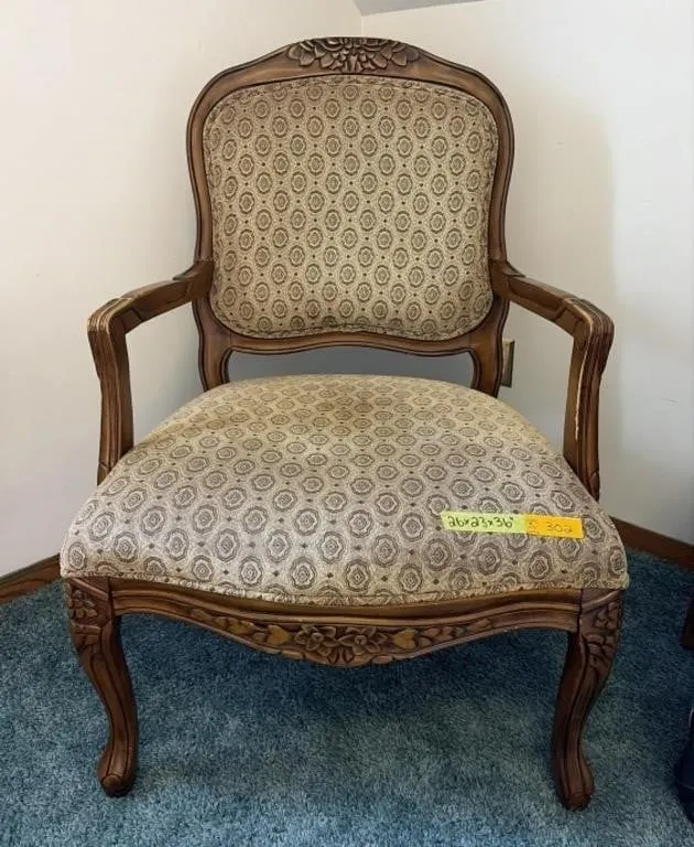 Vintage French Provincial-style accent armchair