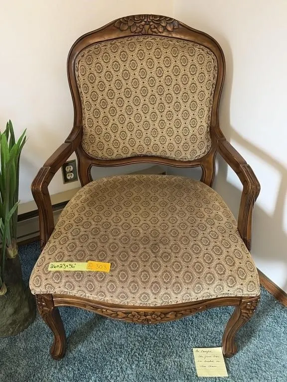 Vintage French Provincial-style accent armchair