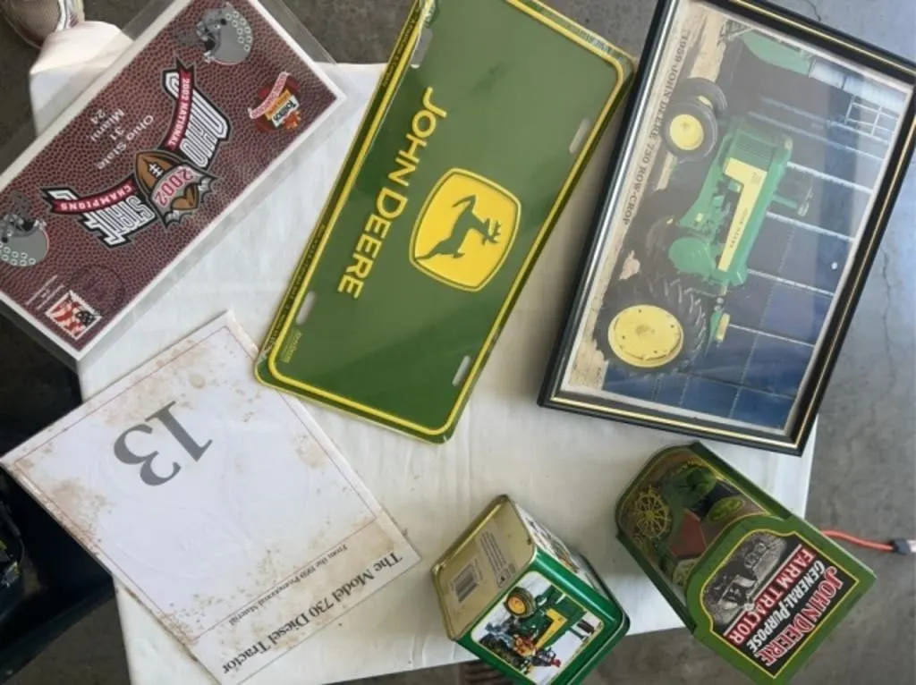 2 JD Tins, Model 730 Diesel Tractor 1959 Promotion