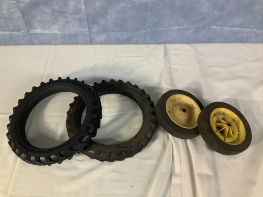 Pedal Car Parts 2-12.175" & 2 - 7" Tire & Rims