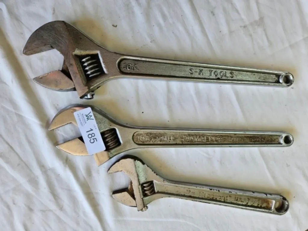 Crescent Wrenches 3- 12, 15 & 16